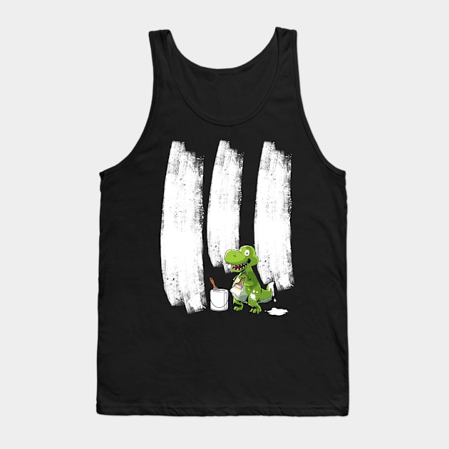 Dinosaur Art, Painter, T Rex Tank Top by iHeartDinosaurs